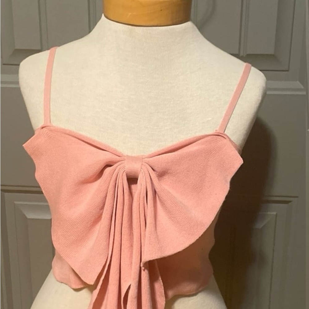 SHEIN Pink Bow Front Camisole